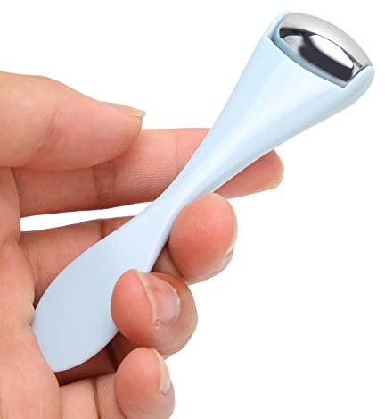 Mini Eyes Massager Eye Cool Roller, Eye Ice Roller Mini portatile in acciaio inox facciale Ice Roller Riduzione delle rughe Cura della pelle per il viso Massaggio degli occhi
