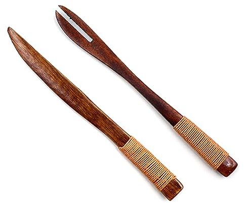 Set di coltelli in legno coltelli da torta in legno coltelli da cupcake posate coltelli in legno coltelli da dessert forchetta coltello festa