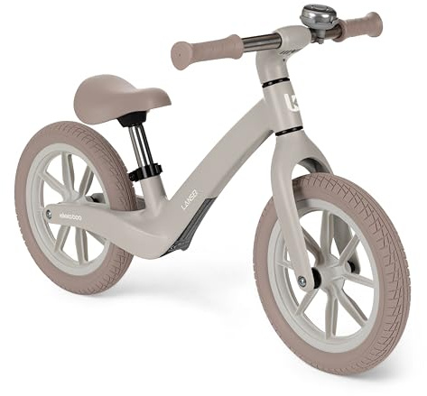 Kikka Boo Vélo d'équilibre LANSER, vеlo Enfants 2 Ans, vlo d'équilibre, de 2 à 6 Ans, ultraléger, siège réglable, vlo bébé, Beige, 85x38x54 cm