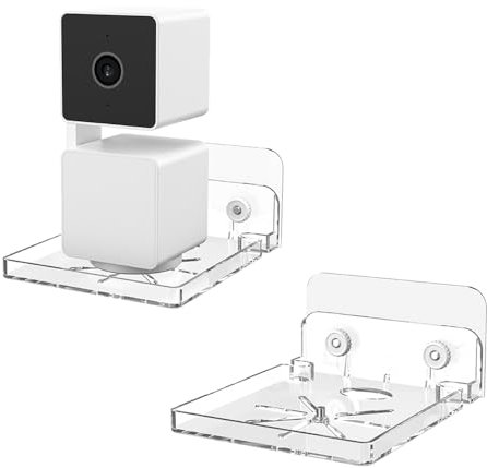 2 Sets Acrylre Halterung–Universelle Regale ohne Bohren für die Kamera Wandhalterung,für Blink,TP-Link,Babyphone,Smart Lautsprecher–einfach zu installierendes universelles Kleberegal,kamera Halterung