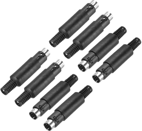 QUARKZMAN 8 Pcs S-Video DIN Mini Male Socket 8 Pin Transmission De Signal Mini Din Plug Mini Din Connecteur pour TV DVD Lecteur D'Ordinateur (PS/2 Plug)