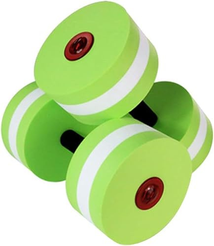 2PCS Aquatic Exercise Assemble Water Dumbbells Foam Dumbbells Water Aerobics Dumbbell Sports Aquatic Exercise Barbells Hand Bars Swimming Training Fitness Equipment (Green)
