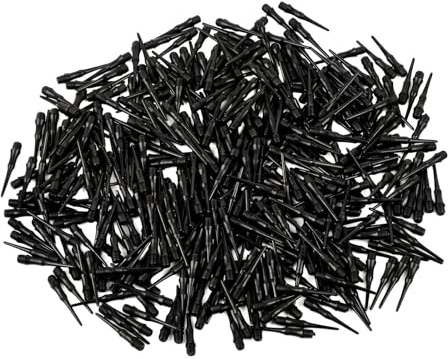 CeoxThao 200 Pezzi Freccia Punta Nera in plastica per Bersaglio elettronico, Freccia Punta Flessibile con filettaggio 2BA, sostituibile per Competizione e Divertimento, Stabile e Durevole
