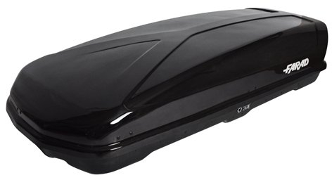 Farad Koral Dachbox 630L schwarz metallic - Doppelter Seitenöffner, TÜV-GS Zulassung, 5 Jahre Garantie - 3-Punkt-Zentralverriegelung mit Sicherheitsschlüssel
