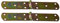 BRESKO Kistenband Scharniere Möbelband Möbelscharniere Tischband Truhenband Beschlag gelb galvanisiert verzinkt (2 Stück - 250x38 mm)