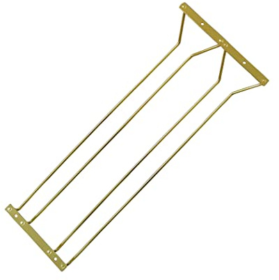 Abcsea 1 Pezzo Porta Bicchiere di Vino, Supporto Per Bicchiere di Vino, D'oro Porta Bicchiere da Vino Sospeso, Stemware Rack, 45 cm 2 File