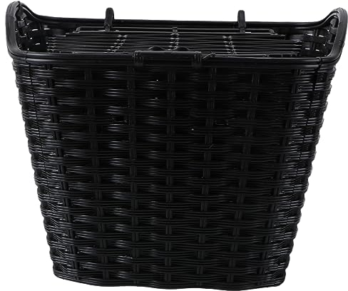 Yardwe 1stk Vintage-Korb Vorderer Lenkerkorb Großes Fahrrad Aufbewahrungskörbe Für Regale Geflochtene Körbe Lenkerkorb Aus Rattan Jungenfahrrad Reiten Weide Fräulein