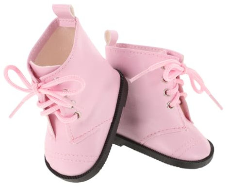 HEMOTON 18 Zoll Puppenschuhe Für Mädchen Kleiner Pu Stiefel rutschfest Und Atmungsaktiv Puppenzubehör Für Kreative Spielwelten Kinder Spielzeug Für Puppen