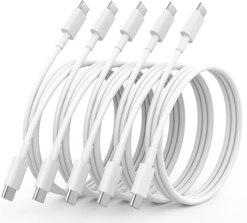 USB C Cable, 5Pack 6FT USB C to USB C Cable 60W Type C Fast Charging Cord