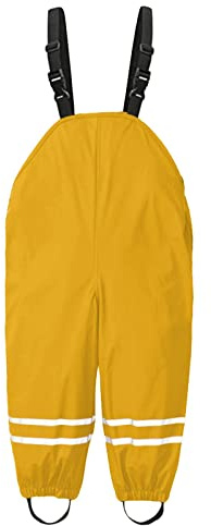 Kids Waterproof Dungarees Rain Trousers Kids with Adjustable Shoulder Straps Boys Girls Rain Pants Childrens Reflective Strip Overalls Rainwear Pink 4-6 Years Blue Pink Green Red 11-12 4-16 8-10