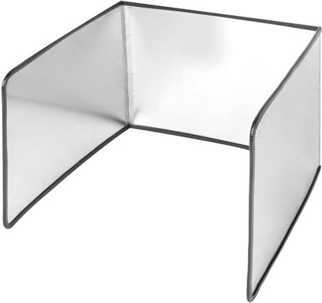 Antisalpicaduras Cocina - Protector Salpicaduras Cocina, Acero Inoxidable, Resistente al Calor y Fácil de Limpiar, Retirar la Película Protectora Antes de Usar, Ideal para Estufas (H30 x L40 x P40 cm)