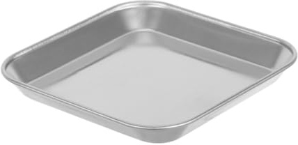 VILLFUL Vassoio Quadrato in Acciaio Inossidabile Piattino da Portata Spesso per Antipasti Dessert e Biscotti Vassoio Multiuso Resistente per Cena Picnic e Catering