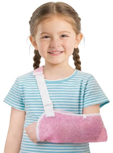 ROKZELT Cabestrillo para Brazo de niño, Soportes de Brazos Hombro Inmovilizador Ajustable, Desgarro de Manguito Rotador Para Roturas, Luxaciones, Esguinces, Distensiones y Fracturas(XXS)