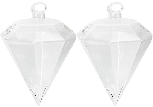 Uonlytech Jarrón Colgante de Vidrio Transparente 2 Piezas, Maceta Hidropónica para Decoración del Hogar, Jardinera de Cristal para Plantas Hidropónicas y Terraza