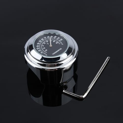 Jiawu Motorcykelstyretermometer, 7/8 Tum Till 1 Tum Temperaturmätare Av Aluminiumlegering med Universell Passform för Styre