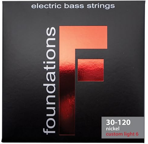 SIT Strings Foundations - Cuerdas de níquel para bajo (S.I.T.), 6 cuerdas de bajo personalizado, luz 30-120, FN630120L