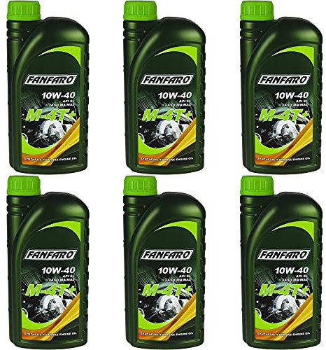 QR-Parts Set 85479472 FF6201-1 6x1 Liter FANFARO Motorradöl M-4T+ API SL 10W-40 JASO MA/MA2 Synthetisch