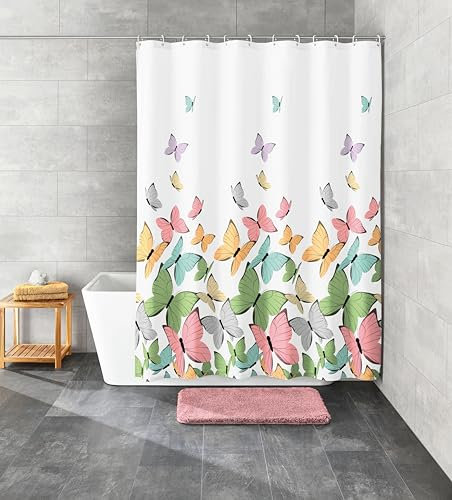 Kleine Wolke Butterflies Duschvorhang TXT Multicolor, 240x180 cm