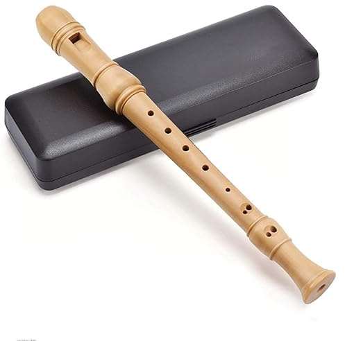 flauta dulce Instrumento Flauta Dulce Saxophone De Madera, Llave C Profesional, Flauta De Bloque Con Estuche Rígido (Color : 01)