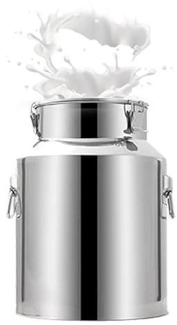 TOOYITR Bidon à Lait en Acier Inoxydable, Seau à vin, barils de Transport Robustes, conteneur d'huile pour Le Stockage et Le Transport de liquides,5L