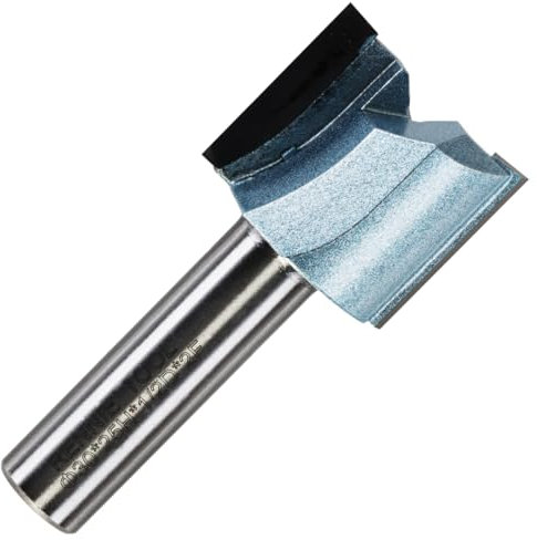 Rennie Tools - 30mm Cutting Diameter x 25mm Flute x 1/2 Shank TCT Tipped 2 Flute Straight Router Cutter Bit. Compatible With Makita Trend Festool Hikoki Dewalt Router Etc. 30mm Router Bit