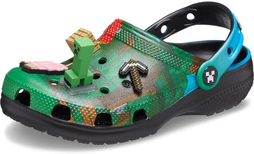 Crocs Unisex-Child Classic Minecraft Clogs, Multi, 13 Little Kid
