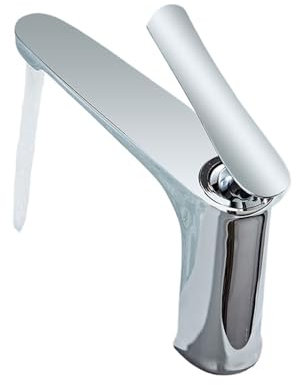 Undercounter Basin hot and Cold Basin Faucet washbasin Bathroom Cabinet Toilet Toilet Black Household All Copper Light Luxury(Silver)