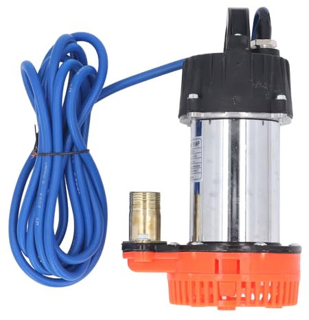Bomba Sumergible de 24 V CC, Bomba de Pozo Profundo de 24 V CC, Carcasa de Acero Inoxidable, Impulsor Centrífugo, Motor de Cobre Completo, Filtro, Bomba Grande para Rancho