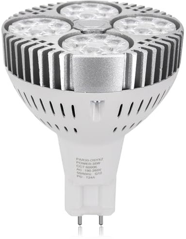 Lampadina LED G12 PAR30 LED 35 Watt, Lampadina LED PAR30 G12 Luminosa Lampadina a ioduri Metallici di Ricambio, Sostituisce CDMT/T6/MasterColor/Powerball/HID, 220 V, 1 Confezione(3000K Warm White)