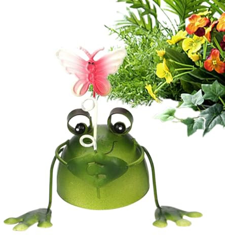 Arredamento da giardino rana, figurine di rana decorazione per la casa,Statua di rana realistica di ferro | Sculture di animali in metallo, figurine decorative multiuso per terrazza, tavolo, scaffale
