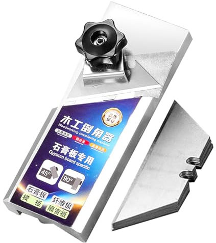 Rrlihjgu Rabot À Chanfreiner Pour Plaques De Plâtre | Coupe-V en Alliage d'Aluminium pour Gyproc | Chanfreineuse Multifonction 45 Degrés À Bord Antidérapant Pour Découpe Placo, Plomberie Domestique Et