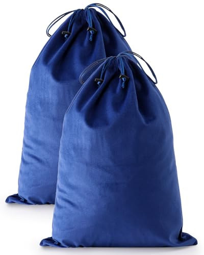 2 Pcs Shoe Bags for Travel, Dust Velvet Bags, Palace Blue, 17.3x12.6 Inch