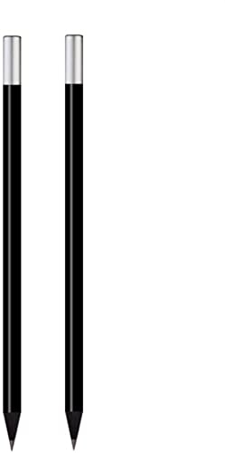 Libetui Juego de 2 lápices magnéticos en estuche para bolígrafos/lápiz con imán, color negro, ideal como imanes para nevera, accesorios para blocs de notas magnéticos