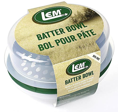 LEM Products Batter Bowl, Translucent and Green