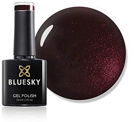 Bluesky Gel Nail Polish, Dark Lava 80537, Dark Red, Long Lasting, Chip Resistant, 10 ml (Requires Drying Under UV LED Lamp)