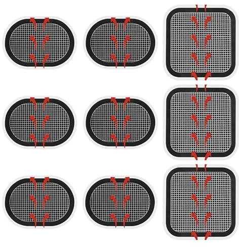 flintronic Ersatz-Gel-Pads, 9 Stück Ersatzelektroden Gel-Pads für EMS Trainer Bauchtrainer Muskelstimulation Elektrostimulation, Ersatz Bauchmuskeltrainer Gelpads kompatibel mit Bauchmuskelgürtel