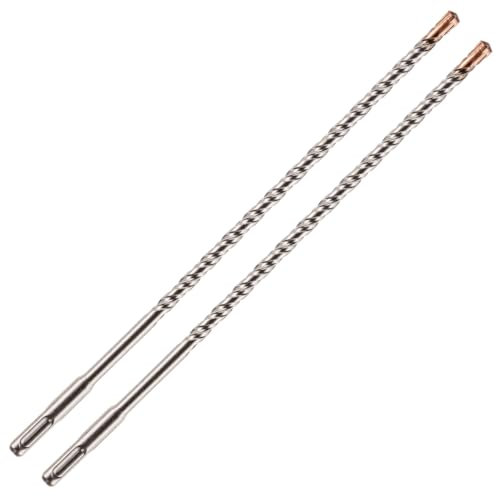 Juego de 2 brocas SDS Plus de alto rendimiento de 12 mm x 350 mm de largo, broca profesional de carburo de tungsteno con punta cruzada para mampostería para ladrillo, hormigón, piedra, granito. Broca