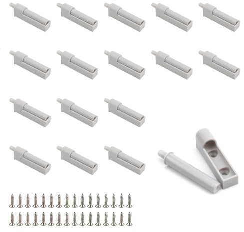 0XBIT Soft Close Dampers 16 Pieces Door Damper Buffers, Gray Soft Close Modification, Door Damper, Soft Rubber Tip Damping, Drawer Damper, Suitable for Wardrobes, Cupboards, Drawers and Doors