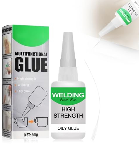 Welding High-strength Oily Glue, 50g Schweißen von Hochfestem öligem Kleber, Universal Wasserdichter Superkleber, Multifungctional Glue Extra Stark für Kunststoff Metall Harz (1)