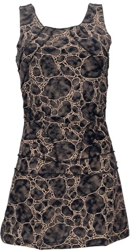 GURU SHOP Ethno Mini robe de festival Goak avec surjet pour femme en coton