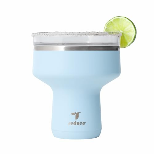 REDUCE Saltini 16oz Margarita Tumbler - Insulated Cocktail Glass with Lid