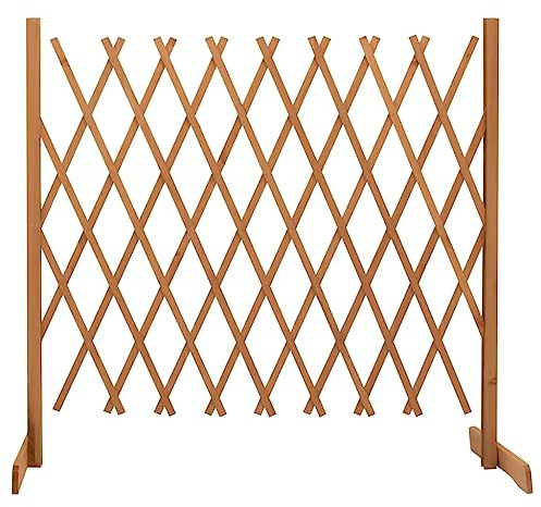 Nqyjm - Paneles de valla decorativa, valla de celosía de jardín, naranja, 180 x 100 cm, madera de abeto, barrera para mascotas para exterior, patio, terraza