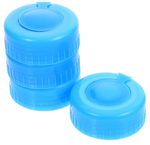 PLAFOPE 4 Tapas de Repuesto Aplicables para Cubo de Agua Tapas Plásticas Reutilizables Rosca para Jarras y Garrafas de Agua Mineral Uso Doméstico y Oficina
