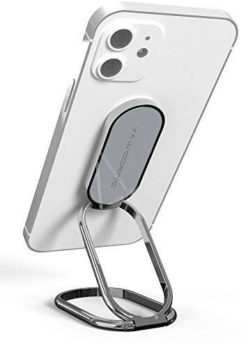 VAWcornic Soporte Anillo de Movil con rotación de 360°, Soporte para movil Anillo Compatible con iPhone, iPad, tabletas (con Soporte magnético Universal para Coche,Escritorio,Mesa etc) - Gris Oscuro
