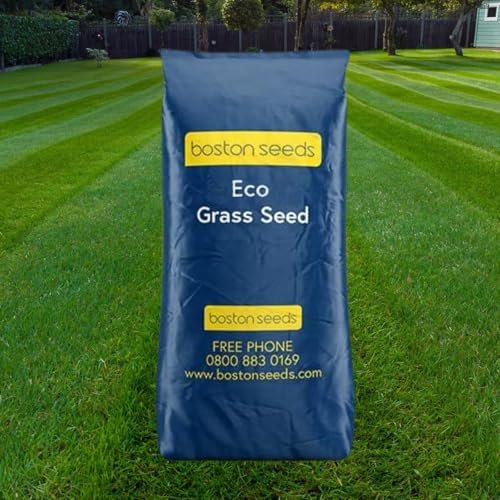 Boston Seeds Fast Growing Grass Seed - Hard Wearing Grass Seeds in Various Weights. Rapid Germination Seeds for Lawns & Landscapes (Eco - 5 Kilogram).