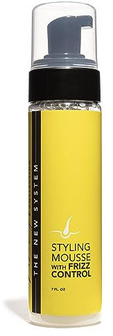 The Hair Diagram - Ashley Marie Styling Mousse with Frizz Control - Natural Ingredients - Volumizing & Moisturizing Curly Hair Mousse - Quick Dry, No Flake - Color Safe - Paraben & Sulfate Free - 7oz