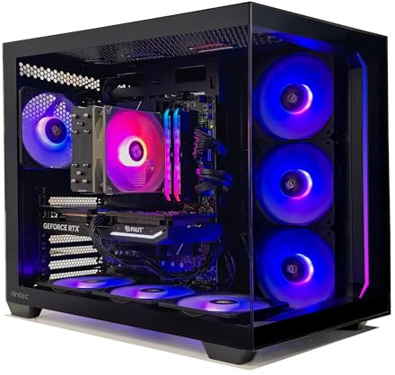 PC GAMING Gaming PC Aqua C5 4070S Black - AIRCOOLING 120mm Argb - ANTEC ARGB C5 Black Gehäuse - MSI B760-P WiFi - Corsair SL RGB 16GB 3600 BK - 1TB NVME SSD PCIE4.0 - Windows 11 Pro