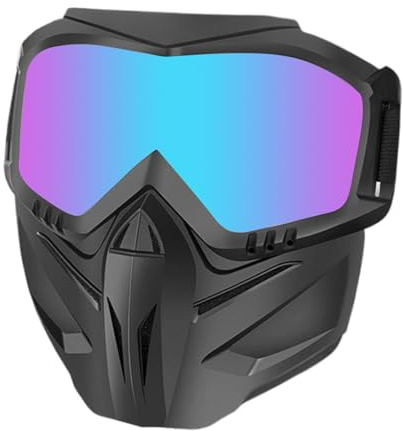 Masque facial avec lunettes | Lunettes d'équitation, lunettes de moto réglables, lunettes de moto tout-terrain, lunettes d'équitation, de ski pour hommes, femmes, jeunes
