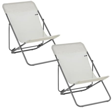 Lafuma - Lot de 2 Transats Jardin pliants Multi-Positions