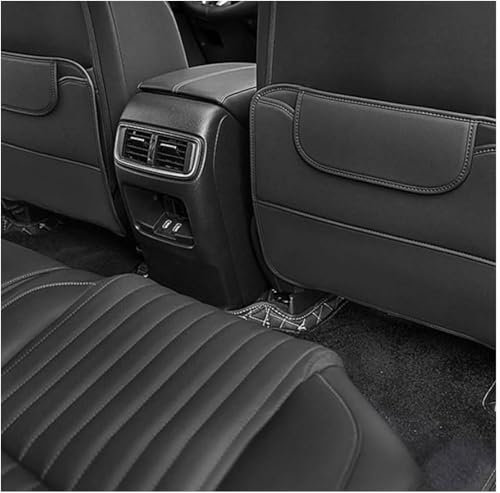 GTALIJHN 2 Stücke Autositz Rückenlehnenschutz Für VW Golf 5 6 7 8 GTE GTI GTD, Auto Rücksitz Anti Kick Pad Wasserdicht Rückenlehnen Sitzschoner mit Organizer,A